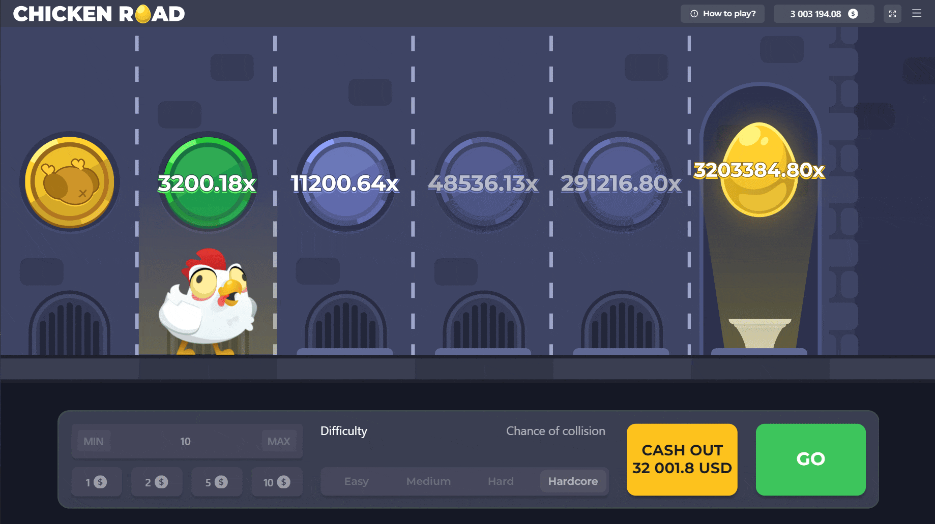 Online Casino Lobby mit Chicken Road Spiel